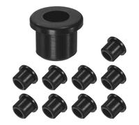 M METERXITY 10-Pack 1/2 Inch Drill Hole, 5/16 Inch ID Silicone Rubber Grommets for Wiring, Wire Cable, Hole Plugs, Automotive, Firewall, Desk, Water Pipe, Hydroponic [Black]