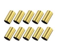 M METERXITY 10-Pack 20mm Brass Round Tube, 10mm OD 0.2mm Wall Thickness Short Brass Seamless Tubing for DIY Crafting/Decorating, Small Metal Straight Pipe [0.39x0.008x0.79IN]