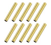 M METERXITY 10-Pack 20mm Brass Round Tube, 3mm OD 0.2mm Wall Thickness Short Brass Seamless Tubing for DIY Crafting/Decorating, Small Metal Straight Pipe [0.12x0.008x0.79IN]