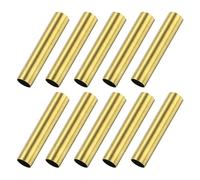 M METERXITY 10-Pack 20mm Brass Round Tube, 4mm OD 0.2mm Wall Thickness Short Brass Seamless Tubing for DIY Crafting/Decorating, Small Metal Straight Pipe [0.16x0.008x0.79IN]