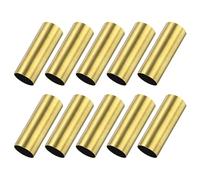 M METERXITY 10-Pack 20mm Brass Round Tube, 7mm OD 0.2mm Wall Thickness Short Brass Seamless Tubing for DIY Crafting/Decorating, Small Metal Straight Pipe [0.28x0.008x0.79IN]