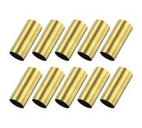 M METERXITY 10-Pack 20mm Brass Round Tube, 8mm OD 0.2mm Wall Thickness Short Brass Seamless Tubing for DIY Crafting/Decorating, Small Metal Straight Pipe [0.31x0.008x0.79IN]