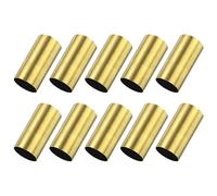M METERXITY 10-Pack 20mm Brass Round Tube, 9mm OD 0.2mm Wall Thickness Short Brass Seamless Tubing for DIY Crafting/Decorating, Small Metal Straight Pipe [0.35x0.008x0.79IN]