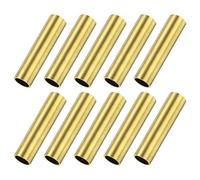 M METERXITY 10-Pack 30mm Brass Round Tube, 7mm OD 1mm Wall Thickness Short Brass Seamless Tubing for DIY Crafting/Decorating, Small Metal Straight Pipe [0.28x0.04x1.18IN]