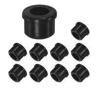 M METERXITY 10-Pack 5/8 Inch Drill Hole, 3/8 Inch ID Silicone Rubber Grommets for Wiring, Wire Cable, Hole Plugs, Automotive, Firewall, Desk, Water Pipe, Hydroponic [Black]