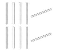 M METERXITY 10-Pack 5 x 50 mm Dowel Pin, 316 Stainless Steel Support Pin Fastener Elements for Metal Devices/Wooden Projects, Cylindrical Shelf Support Pin [Silver Tone]