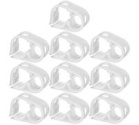 M METERXITY 10-Pack Adjustable Plastic Tubing Clamps 1/4-1/2 Inch Water Flow Control Tube Clip Adjustment Hose Pipe Clips for Beer Bottle/Plumbing/Instruments/Equipment [White]