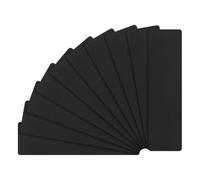 M METERXITY 10-Pack Anodized Aluminium Laser Engraved Mount Metal Plate 3x1x0.03 Inch Engraver Blank Anodized Aluminum Sheets for DIY Laser Printing/Home/Office[Black]