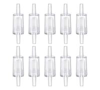 M METERXITY 10-Pack Aquarium Air Check Valve, Plastic One Way Non-Return Valves Air Valve Air Tubing Accessories Air Pump Accessories for 3/16" Airline Tubing Fish Tank [Clear White]