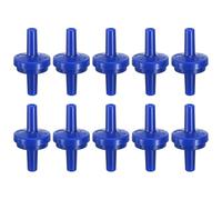M METERXITY 10-Pack Aquarium Air Check Valve, Plastic One Way Non-Return Valves Air Valve Air Tubing Accessories Air Pump Accessories for 3/16" Airline Tubing Fish Tank [Blue]