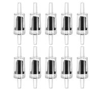 M METERXITY 10-Pack Aquarium Air Check Valve, Plastic One Way Non-Return Valves Air Valve Air Tubing Accessories Air Pump Accessories for 3/16" Airline Tubing Fish Tank [Clear Black]