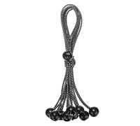 M METERXITY 10-Pack Ball Bungee Cords, 12 Inch High Elastic Canopy Tarp Tie Down Bungee Balls for Camping/Tent/Cargo Holding Wire Hoses/Patio Umbrellas/Shelter [Black White]