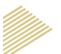M METERXITY 10-Pack Brass Rod, 0.7mmx300mm H65 Solid Brass Round Rods for Knife Handle Pins Material Knife Making Supplies/Shaft Pins Crafts/Model DIY, Lathe Rivet Dowel Stock Tube