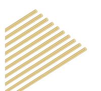 M METERXITY 10-Pack Brass Rod, 0.8mmx200mm H62 Solid Brass Round Rods for Knife Handle Pins Material Knife Making Supplies/Shaft Pins Crafts/Model DIY, Lathe Rivet Dowel Stock Tube