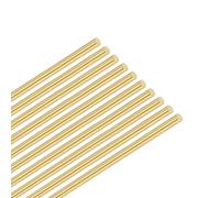 M METERXITY 10-Pack Brass Rod, 1.2mmx300mm H65 Solid Brass Round Rods for Knife Handle Pins Material Knife Making Supplies/Shaft Pins Crafts/Model DIY, Lathe Rivet Dowel Stock Tube