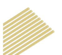 M METERXITY 10-Pack Brass Rod, 1.5mmx300mm H59 Solid Brass Round Rods for Knife Handle Pins Material Knife Making Supplies/Shaft Pins Crafts/Model DIY, Lathe Rivet Dowel Stock Tube
