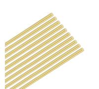 M METERXITY 10-Pack Brass Rod, 1.5mmx300mm H65 Solid Brass Round Rods for Knife Handle Pins Material Knife Making Supplies/Shaft Pins Crafts/Model DIY, Lathe Rivet Dowel Stock Tube