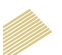 M METERXITY 10-Pack Brass Rod, 1mmx300mm H65 Solid Brass Round Rods for Knife Handle Pins Material Knife Making Supplies/Shaft Pins Crafts/Model DIY, Lathe Rivet Dowel Stock Tube