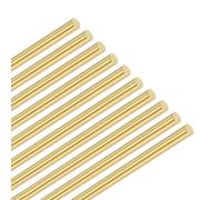 M METERXITY 10-Pack Brass Rod, 2.5mmx300mm H65 Solid Brass Round Rods for Knife Handle Pins Material Knife Making Supplies/Shaft Pins Crafts/Model DIY, Lathe Rivet Dowel Stock Tube