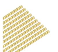 M METERXITY 10-Pack Brass Rod, 2mmx300mm H65 Solid Brass Round Rods for Knife Handle Pins Material Knife Making Supplies/Shaft Pins Crafts/Model DIY, Lathe Rivet Dowel Stock Tube