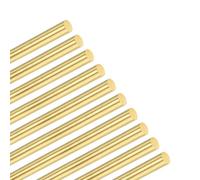 M METERXITY 10-Pack Brass Rod, 4mmx100mm H59 Solid Brass Round Rods for Knife Handle Pins Material Knife Making Supplies/Shaft Pins Crafts/Model DIY, Lathe Rivet Dowel Stock Tube