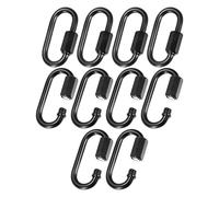 M METERXITY 10-Pack Chain Quick Links, M4 Electroplated Iron 1.73 Inch Heavy Chain Connector Link for Traveling Equipment/Hiking/Hammock Hanging, 33Lbs Weight Capacity Screw Locking Clips