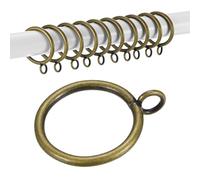 M METERXITY 10-Pack Curtain Ring, 1.25" ID Fits Up to 1 inch Curtain Rod