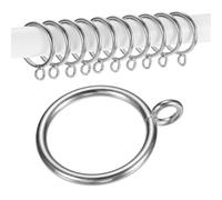 M METERXITY 10-Pack Curtain Ring, 1.25" ID Fits Up to 1 inch Curtain Rod