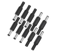 M METERXITY 10-Pack DC Male Connectors, 5.5x2.1mm Pure Copper Core Barrel Connector Plug for Laptop/CCTV Security Cameras/Lighting Power Connector DC Adapter Solder Plug Power Replacement
