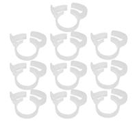M METERXITY 10-Pack Double Gripping Nylon Hose Clamps, 1/2" 12.3-13.3mm Double Snap Grip Adjustable Ratcheting Clamps for Connecting/Fastening/Sealing Hose/Pipes/Tubing Clamp [White]
