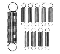 M METERXITY 10-Pack Extension Springs, 20mm Length 4mm OD 304 Stainless Steel Dual Hook Tension Spring for DIY/Garden Tool/Mechanical Repair Replacement [Silver Tone, 0.4mm Wire Size]