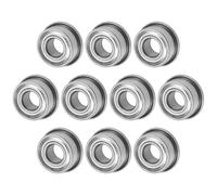 M METERXITY 10-Pack F685ZZ Flanged Ball Bearing, 5mm x 11mm x 5mm Double Metal Shielded Z1 Chrome (GCr15) Steel Flange Rip Bearings for Wheelbarrow/Printer/Fax Machines/Power Tools