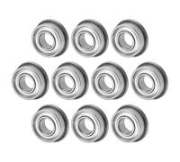 M METERXITY 10-Pack F686ZZ Flanged Ball Bearing, 6mm x 13mm x 5mm Double Metal Shielded Z1 Chrome (GCr15) Steel Flange Rip Bearings for Wheelbarrow/Printer/Fax Machines/Power Tools