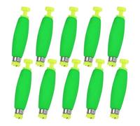 M METERXITY 10-Pack Fishing Bobbers Floats, 53mm EVA Foam Weighted Bobbers for Crappie/Bluegill/Trout Bass/Catfish, Clip-on Floats Slip Corks Floaters Strong Buoys [Green]