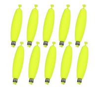 M METERXITY 10-Pack Fishing Bobbers Floats, 96mm EVA Foam Weighted Bobbers for Crappie/Bluegill/Trout Bass/Catfish, Clip-on Floats Slip Corks Floaters Strong Buoys [Yellow]