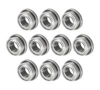 M METERXITY 10-Pack FR144ZZ Flanged Ball Bearing, 1/8" x 1/4" x 1/9" Double Metal Shielded Z1 Chrome (GCr15) Steel Flange Rip Bearings for Wheelbarrow/Printer/Fax Machines/Power Tools