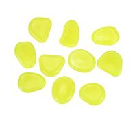 M METERXITY 10-Pack Glow in the Dark Rocks, 1.77" Resin Outdoor Garden Decorations Luminous Pebbles Stones for Garden Plants/Aquarium/Backyard Path, Aquarium Gravel [Yellow]