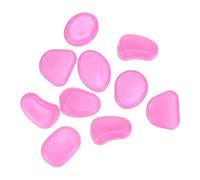 M METERXITY 10-Pack Glow in the Dark Rocks, 1.77" Resin Outdoor Garden Decorations Luminous Pebbles Stones for Garden Plants/Aquarium/Backyard Path, Aquarium Gravel [Light Purple]