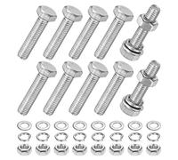 M METERXITY 10-Pack Hex Head Screw Bolt with Nuts M5x22mm Stainless Steel
