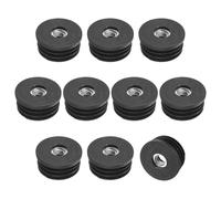 M METERXITY 10-Pack Inserts for Round Tubes with M8 Thread, 1.26" (32mm) OD Plastic Tube Insert for Chair/Table/Caster, Tubing End Cap Floor Protectors Metal Furniture Legs Glide Plug