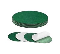 M METERXITY 10-Pack Lamp Base Felt, 5.5 Inch Dia. 2mm Thick Self Adhesive Round Fabric Felt Pads for Lamp/Furniture/DIY, Non-Slip Fiber Backed Patch Circles with Adhesive Backing [Green]