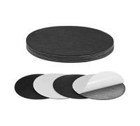 M METERXITY 10-Pack Lamp Base Felt, 7 Inch Dia. 2mm Thick Self Adhesive Round Fabric Felt Pads for Lamp/Furniture/DIY, Non-Slip Fiber Backed Patch Circles with Adhesive Backing [Black]