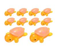 M METERXITY 10-Pack Luminous Small Resin Turtles, 3.39" Glow in the Dark Tiny Sea Turtle for Fairy Garden/Micro Landscaping/Dollhouse, Cute Miniature Ocean Animal Figurine to Hide [Orange]