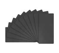 M METERXITY 10-Pack Metal Business Card Blanks, 80x40x0.4mm 201 Stainless Steel Brushed Blank Steel Card Laser Engraving Steel Plate for DIY Laser Printing/Nameplate [Black Gray]