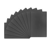 M METERXITY 10-Pack Metal Business Card Blanks, 80x50x0.5mm Aluminum Plate Laser Engraving Printing Metal Plate for DIY/Decorative/Home/Nameplate/Custom Blanks Card [Matte Black]