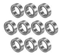 M METERXITY 10-Pack MF128ZZ Flanged Ball Bearing, 8 x 12 x 3.5mm Double Metal Shielded Chrome Steel (GCr15) Flange Rip Bearings for Wheelbarrow/Printer/Fax Machines/Power Tools