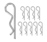 M METERXITY 10-Pack R-Shaped Cotter Pin, M4x80mm Stainless Steel Hairpin Hardware Spring R Clips for Trailer Locking/Trucks/Trucks Lock System, Heavy Retainer Pins