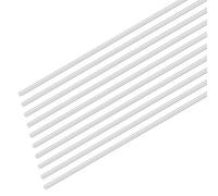 M METERXITY 10-Pack Round Aluminum Rod, 3mm (1/8") Dia 300mm (12") Length 6061 Aluminum Round Rod Solid Lathe Bar Stock Metal Sticks for DIY Crafts Making/Industrial/Construction/Model