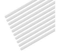 M METERXITY 10-Pack Round Aluminum Rod, 4mm (5/32") Dia 150mm (6") Length 6061 Aluminum Round Rod Solid Lathe Bar Stock Metal Sticks for DIY Crafts Making/Industrial/Construction/Model