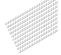 M METERXITY 10-Pack Round Aluminum Rod, 4mm (5/32") Dia 200mm (8") Length 6061 Aluminum Round Rod Solid Lathe Bar Stock Metal Sticks for DIY Crafts Making/Industrial/Construction/Model